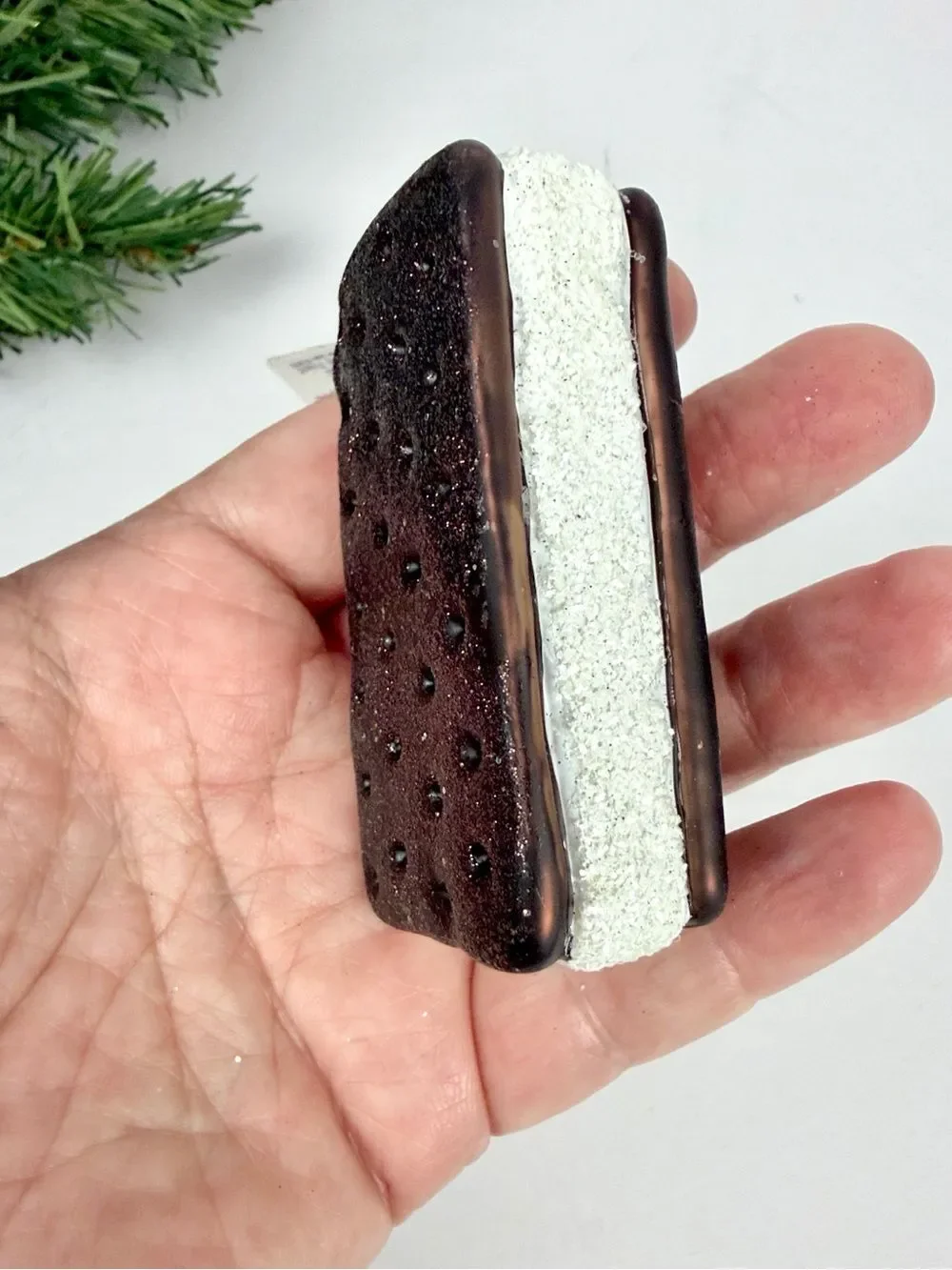 NWT Glass Christmas Ornament Ice Cream Sandwich Made in Poland for Sur La Table